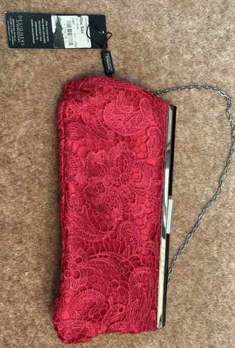 Pink lace clutch bag with - pink,