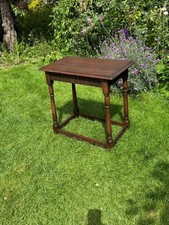 Vintage Antique Reproduction Solid Oak Priory Side/Lamp Table Plant Stand Table