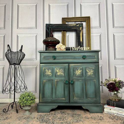 Small vintage cabinet painted - cabinet,
