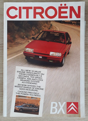 Citroen range brochure - range, 1987