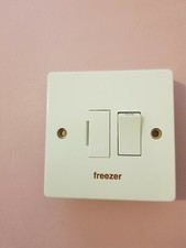 Crabtree 13amp Switched Fused Spur Unit Marked Freezer.