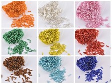 1000 pcs Glass Tube Bugle Beads 2X7mm Silver-Line+ Storage Box Jewelry Making