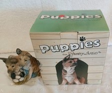 COUNTRY ARTISTS ALSATIAN PUPPIES, "MATCH OF THE DAY" FIGURINE 02266