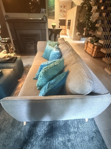 Grey fabric sofa barely - fabric,