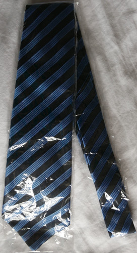 Blue striped man 100 - blue, silk