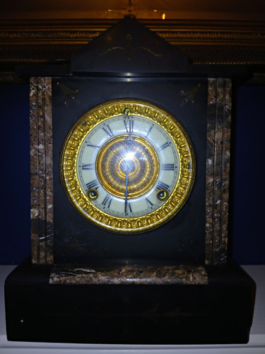 Ansonia mantel clock black - mantel,