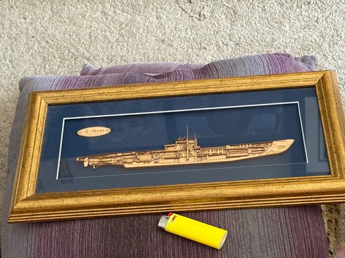 German boat submarine - u-boat, framed