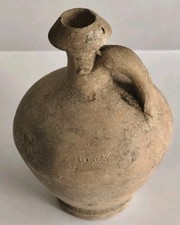 RARE ANCIENT ROMAN TERRACOTTA BULBOUS SINGLE-HANDLED JUG 100-200 AD