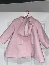 YOEDU GIRLS COAT & HAT AGED 18 MONTHS SPANISH SET PALE PINK
