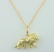 9ct Yellow Gold Lion Leo