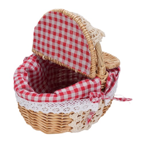 Empty picnic basket wicker - ↑empty,