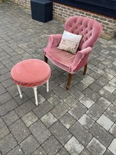 Vintage Pink Button Back