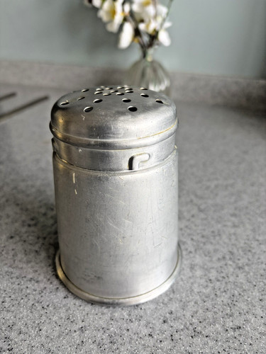 Vintage aluminium flour sifter - flour,