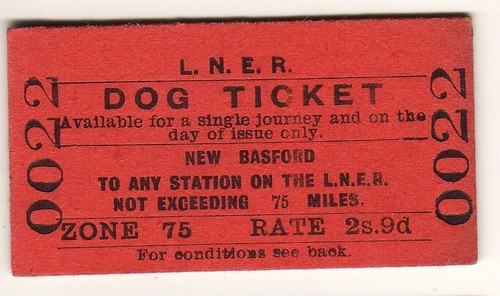 Railway ticket lner dog new - ticket,
