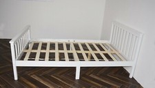 White 4Ft Small Double Wooden