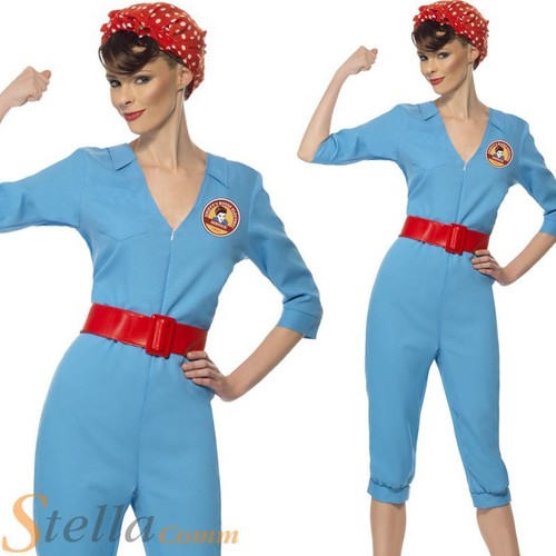 Ladies blue 1940s - blue, factory