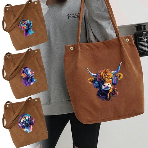 Corduroy tote bag shopping - corduroy,