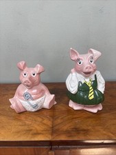 2 X NatWest Pigs Baby And Girl