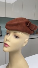 Vintage 1950s Brown Wool Felt