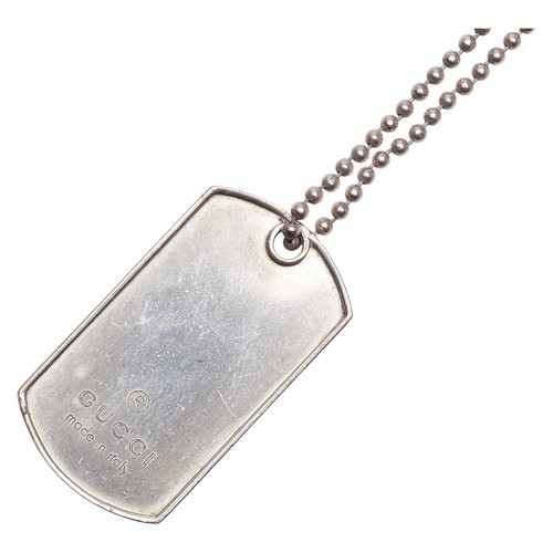 Gucci dog tag necklace - dog,