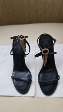 Ravel Black Ankle Band Diamonte Drop Ravel Made In Brazil Shoes Size 37