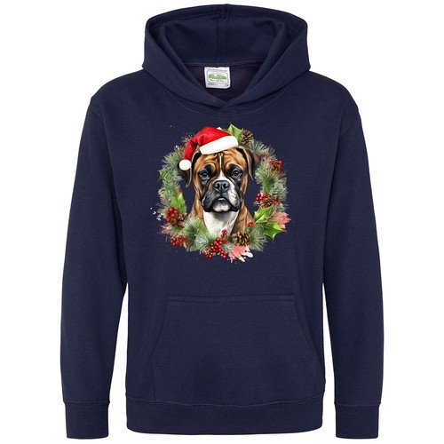 Boxer christmas wreath hoodie - boxer,