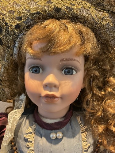 Beautiful porcelain doll with - beautiful,