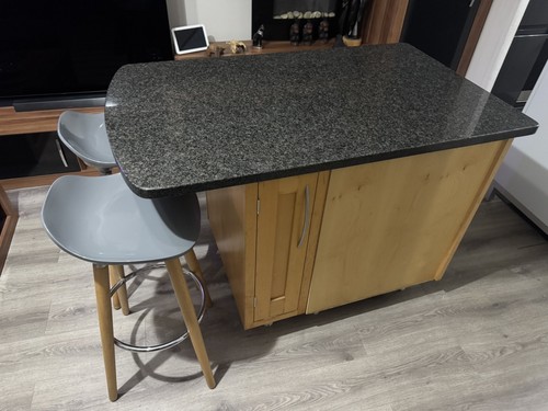 Kitchen island granite worktop - kitchen,