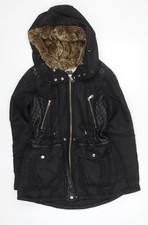 Zara Women Black Faux Fur