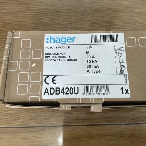 Hager rcbo 10ka b 20a - 1m, 1p