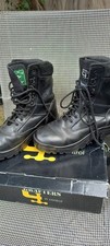 Grafters Black Leather Combat Boots Thinsulate Lace-Up Ankle Boots UK 6 / EU 39