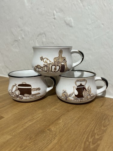Vtg 1970s stoneware soup - 3,