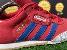 Rare Vintage 2015 Adidas Originals Samba Super Mens Red,Blue Trainers UK 7