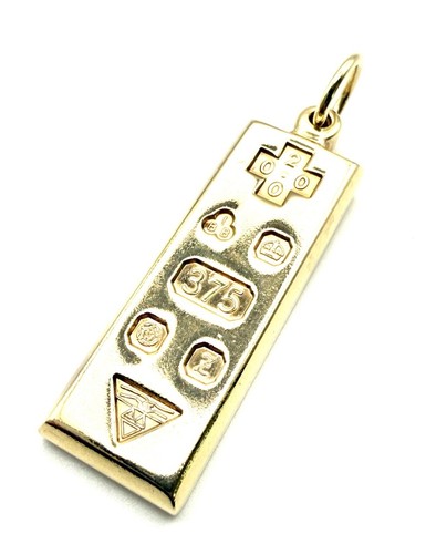 9ct gold ingot pendant - 9ct,