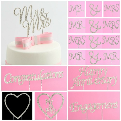 Silver diamante wedding cake - silver,