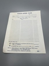 Richard Nixon Agnew Presidential Club Signup Sheet 1968 Historic Cool!