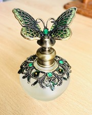 Vintage Green Frosted Glass