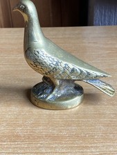 VINTAGE SOLID BRASS RACING PIGEON FIGURE ORNAMENT PAPERWEIGHT 1950s ?