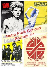 Repro Vintage Punk Rock Concert Posters Volume 1 A1 A2 A3