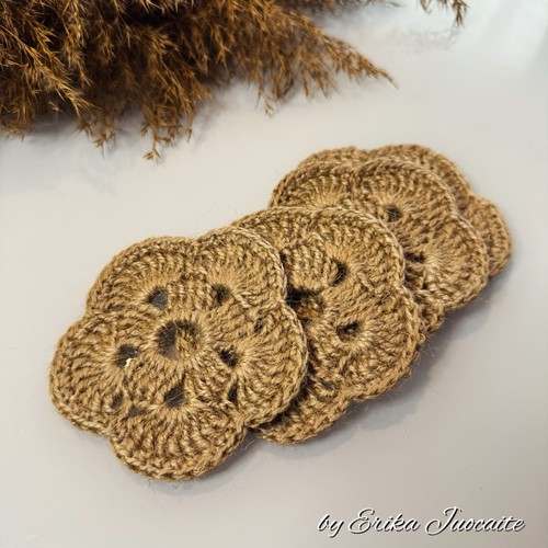 Handmade crocheted coaster - coaster, set