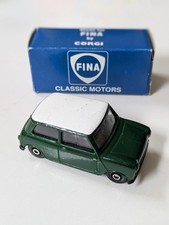 Corgi Fina Austin Mini Diecast Car Green White Vintage Collectible Model Box
