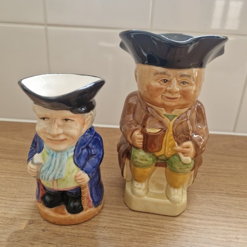 Toby jug vintage wood - 2x,