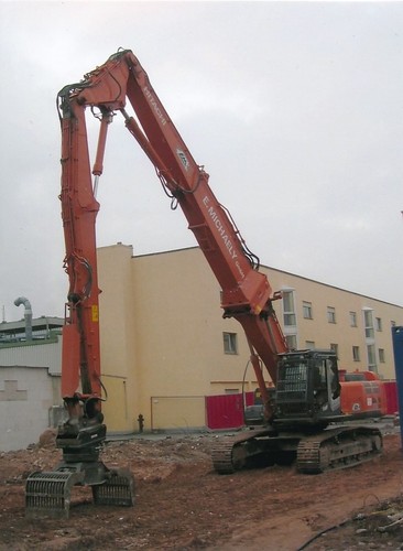 Old excavator hitachi - old,