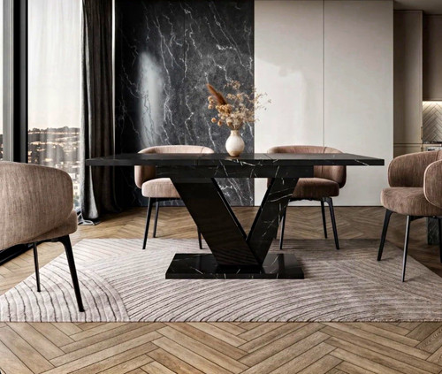 Black marble effect glossy - marble,