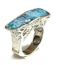 Ancient Roman Glass Silver 925