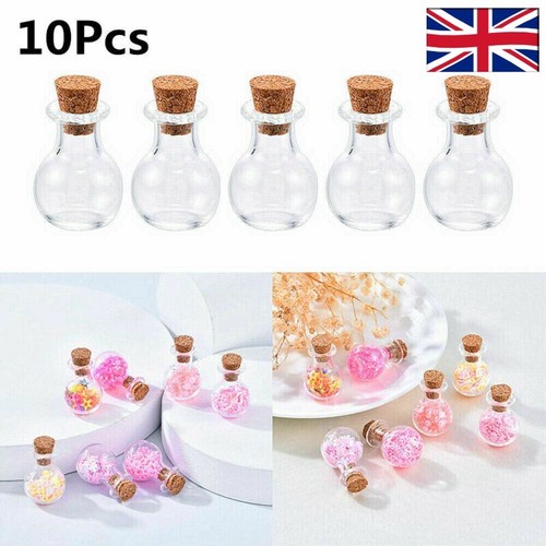10x mini glass vials - 10x, cork