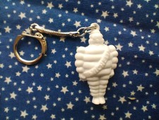 Vintage Plastic Michelin Man Keyring  (A174)