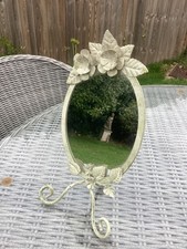 Vintage Ornate Rococo Style Freestanding Dressing Table Vanity Mirror Shabby