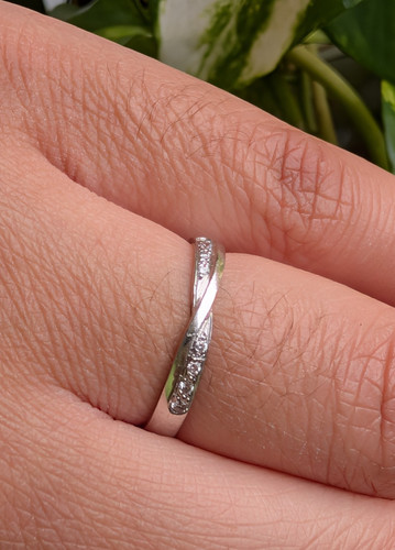 18ct white gold brown - white, &