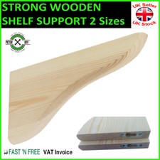 WOODEN Shelf Supports BRACKETS 20mm Pine 2 Sizes 165x95mm or 215x120mm